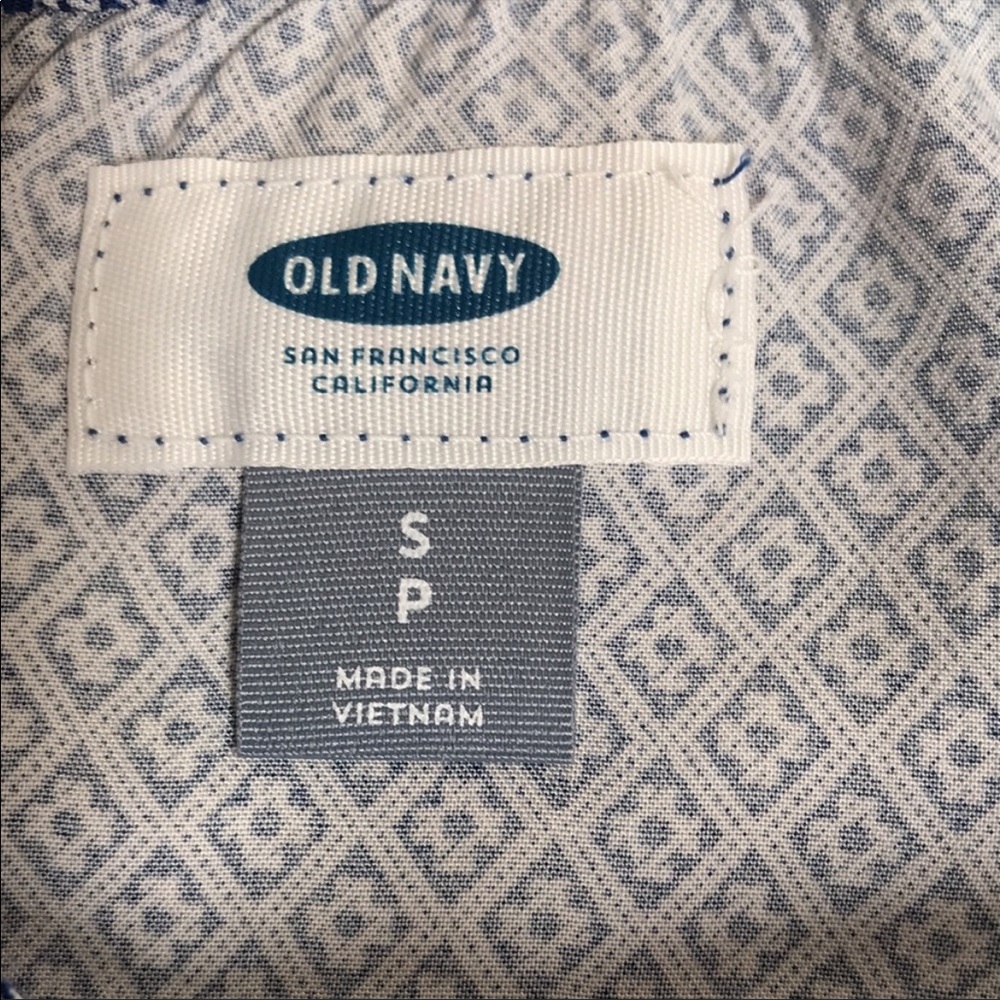 Blue & White Patterned Spaghetti Strap Dress - image 5